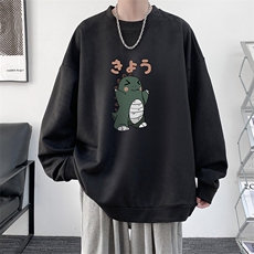 麂皮绒卫衣男大码重磅长袖t恤男JW81037-P35，男装卫衣，电商A040