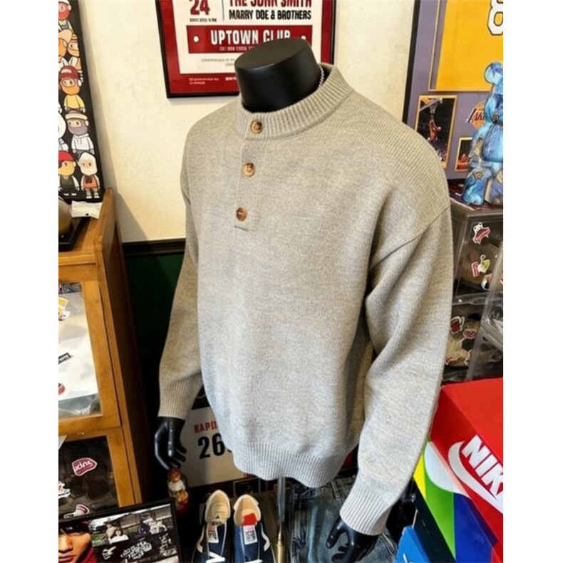 1506A/GMY95970/P49慵懒风毛衣重磅宽松情侣休闲上衣,男装针织衫/毛衣,星座1506A
