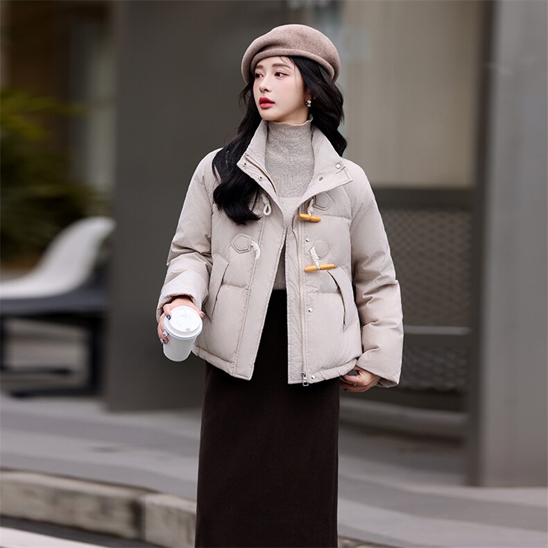 有报告！90%白鸭绒立领羽绒服，档口拿220元,女装羽绒服,天丽