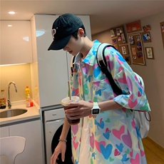 夏季短袖衬衫夏威夷碎花衬衫宽松休闲DS39P32，男装衬衫，星座1116-2