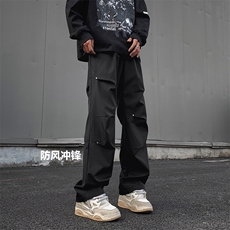 秋冬机能风冲锋裤加绒加厚百搭冲锋裤K730常规特批28，男装卫衣，星座718-1