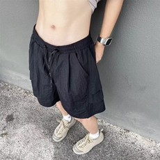 冰丝休闲短裤男夏季薄款沙滩裤机能褶皱伞兵五分裤子D224，男装牛仔裤，星座1116A-1（原606A）