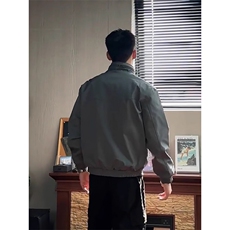 美式复古飞行员外套男士春秋季机能工装立领夹克潮流痞帅上衣，男装夹克，星座506A