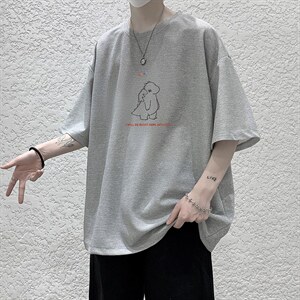 HT73140-P22 华夫格t恤男短袖男大码五分袖 大皂风图片