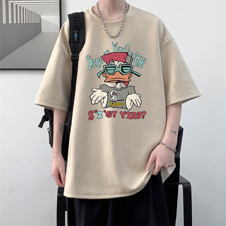 麂皮绒短袖t恤男大码半袖男大皂风JD82380-P25,男装T恤,电商A040