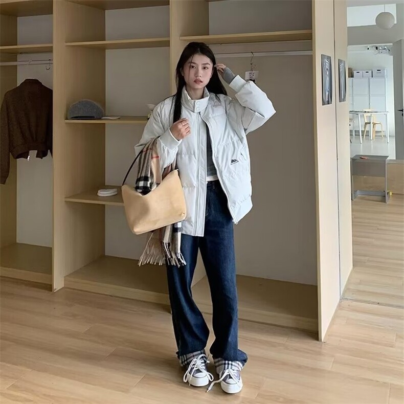 新款立领羽绒棉服女冬季韩版轻薄保暖宽松面包服外套M3347-P65,男装棉衣,星座208-5
