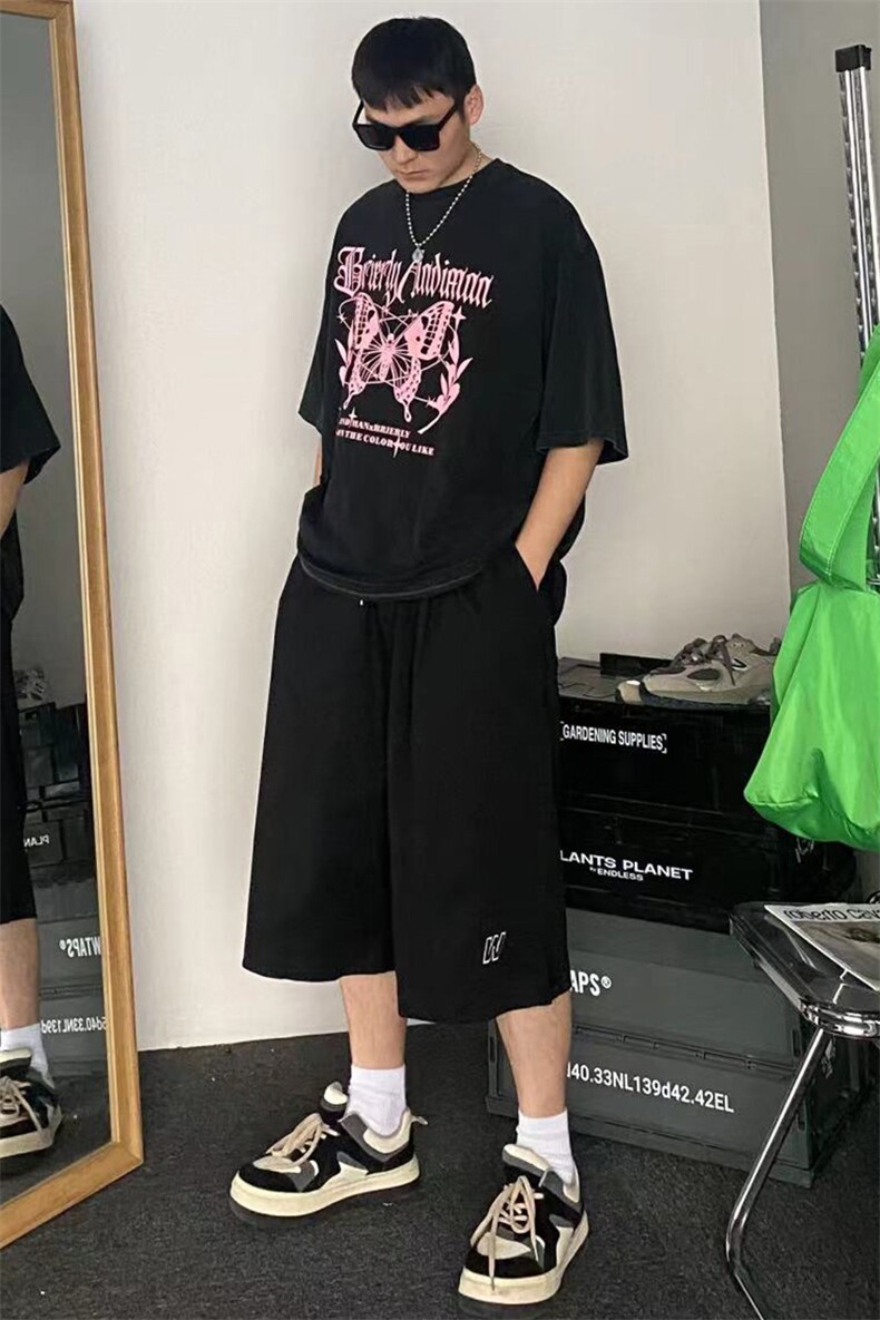 【现货主推款】夏工装七分裤男短裤阔腿裤休闲裤DK1309-P40控58,男装牛仔裤,星座810(原QT5070)