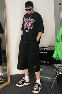 【现货主推款】夏工装七分裤男短裤阔腿裤休闲裤DK1309-P40控58图片