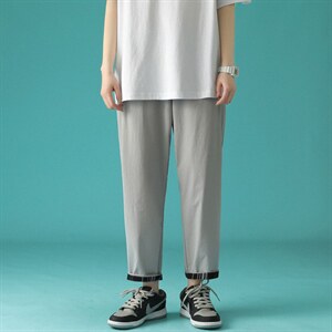 7XL~M中性风学生男女休闲韩版小西裤2023夏季新款大码垂感九分裤,男装休闲裤,钱塘717(原712)