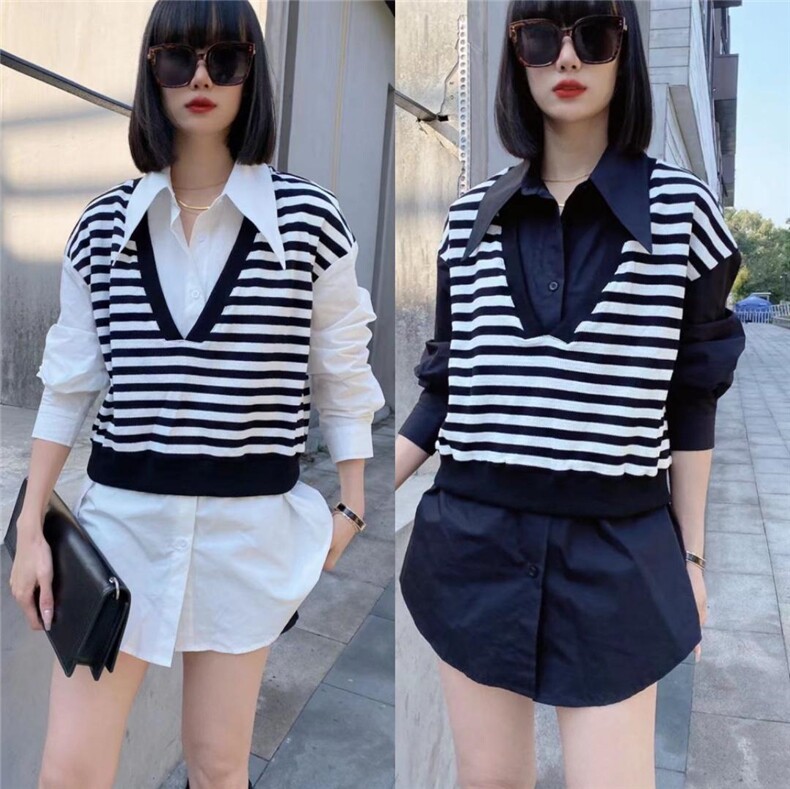 爱美欧现货拼接衬衣，其它，爱美欧