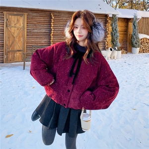 新款 小香风圣诞红羽绒服 70绒 AD979-P265K398图片