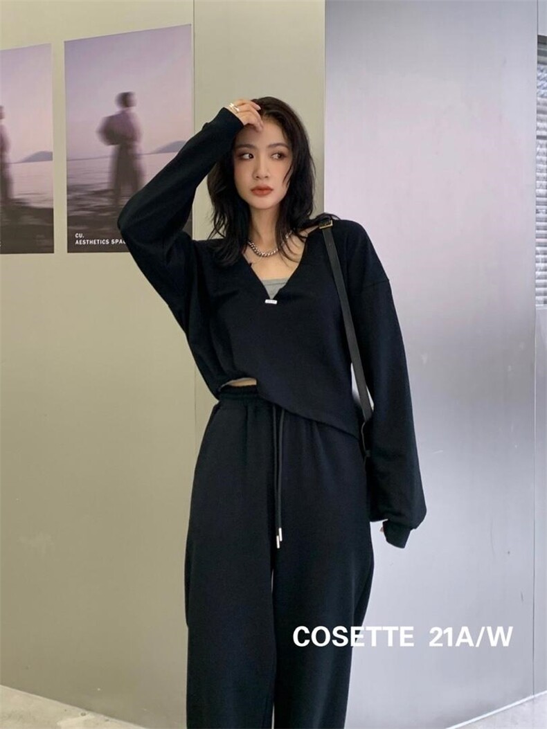 【现货】韩版假两件运动套装，女装职业装，cosette(4F)