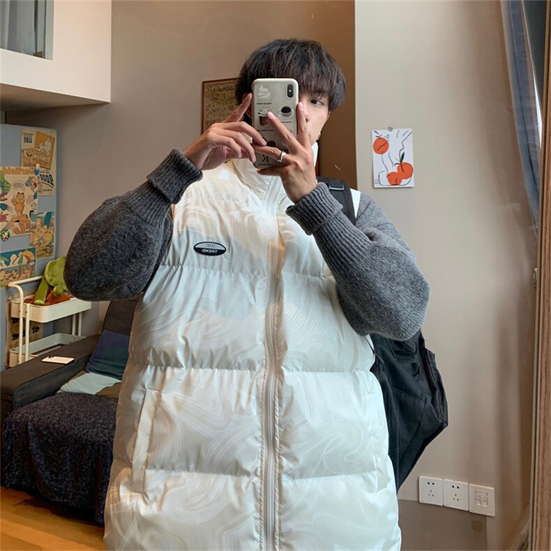 特P60冬季棉服马甲男港风宽松棉衣无袖外套MJM263,男装棉衣,电商B370
