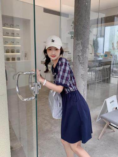 拼色休闲T群，女装，约她