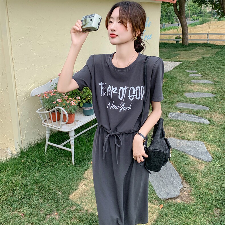 新款现货主推高级灰字母印花针织套装9850-P125-K178,女装套装/套裙,2C129