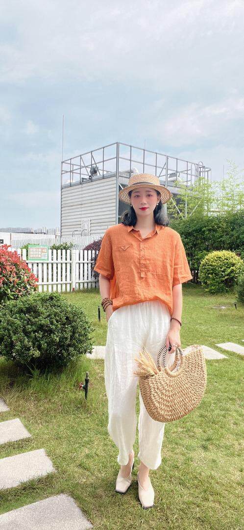 纯苎连衣裙小衫裤子裙子衬衣 时尚风 风淑女风休闲风，女装连衣裙，川哲