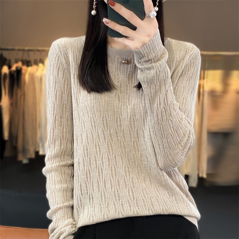 秋冬季新款纯色毛衣女长袖宽松显瘦百搭上衣,针织衫/毛衣,贵皇网供仓