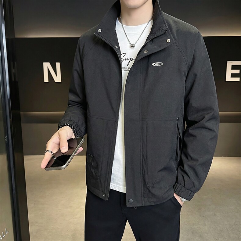 店主风新款夹克外套男春秋休闲百搭时尚立领男士上衣S8619-P85,男装夹克,星座310B-3