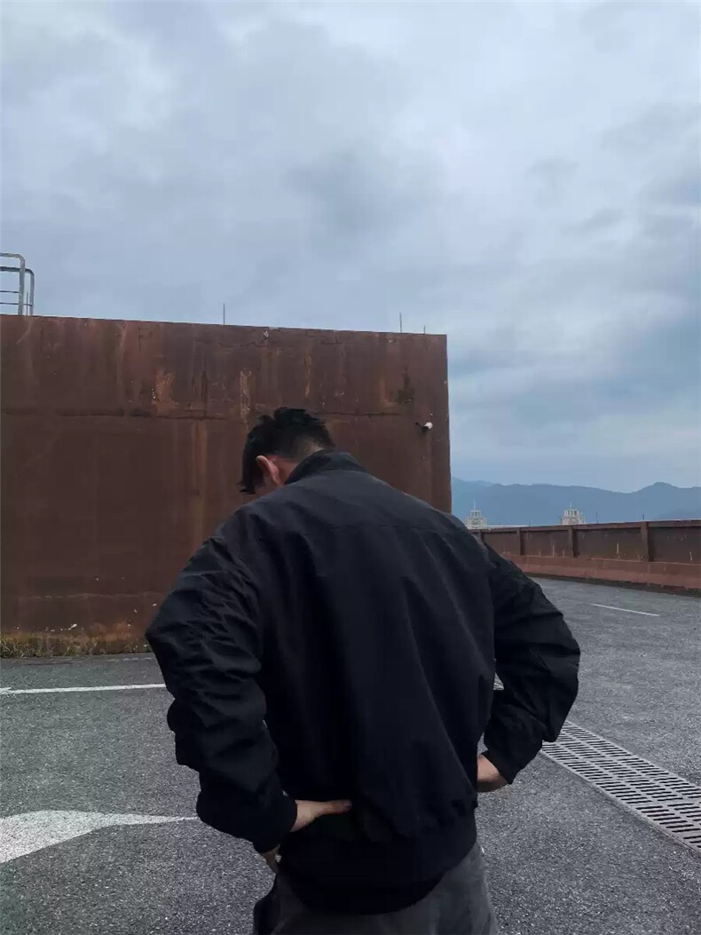 JK02-特P38-尺码M-3XL-三防廓形结构设计宽松短宽飞行员休闲夹克,男装夹克,星座1811B