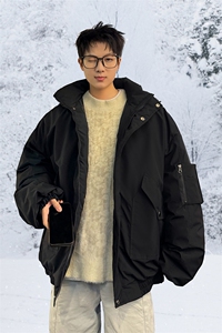 棉服男冬季新款港风宽松连帽棉衣MF9006-P90图片