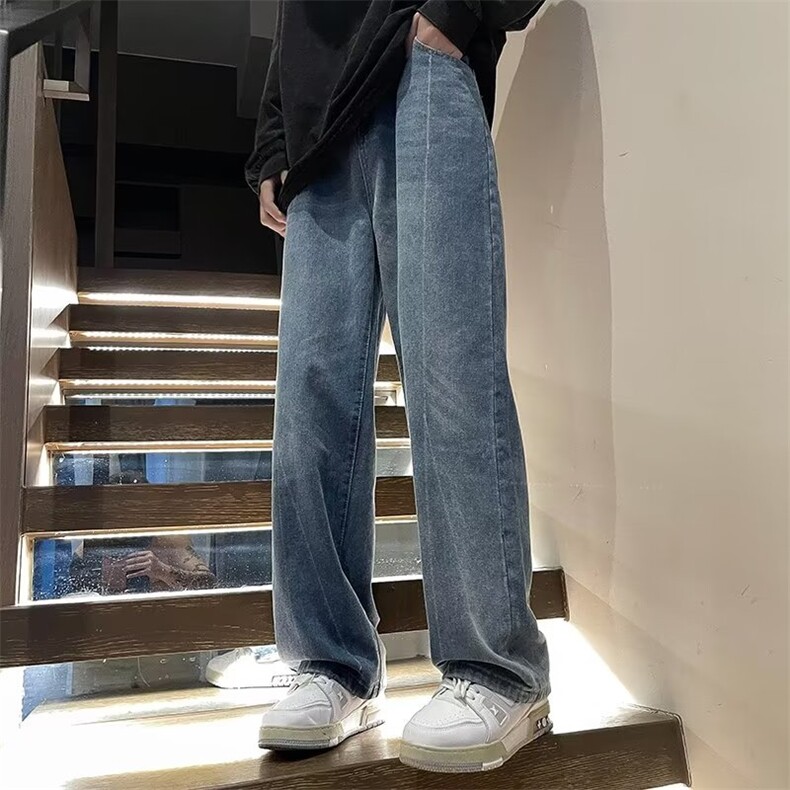 高街修身直筒牛仔裤80%棉20%聚酯纤维N8015-P48,男装牛仔裤,星座1109-3
