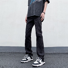 B221美式ins高街暗黑小众修身小脚休闲冲锋裤LK23092-P60控78，男装休闲裤，电商B221