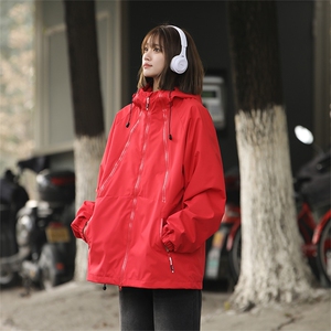 Cityboy情侣 时尚连帽冲锋衣外套夹克 团体班服图片