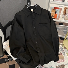 春季日系简约工装衬衫男潮牌ins宽松长袖休闲外套W8073-P38，男装衬衫，星座512-4