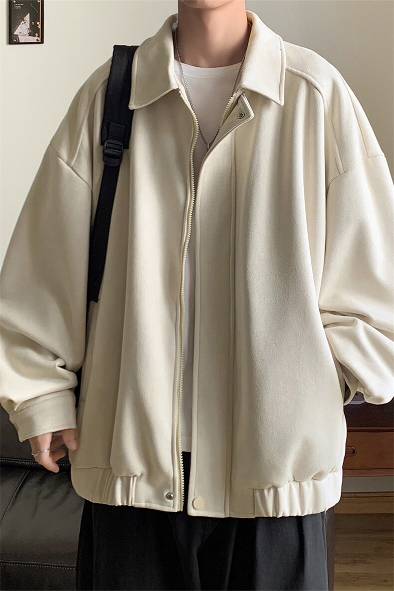 350克麂皮绒外套C5389-TP65控价98春季24港风宽松可二开夹克,男装夹克,电商A102-1