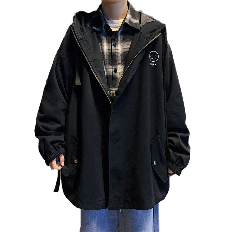 JK41072-P85纯棉连帽夹克男士大码工装夹克男外套男,男装夹克,电商A040