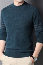 针织衫中年男装纯色百搭免烫新款上衣商务休闲宽松薄款男士毛衣，男装针织衫/毛衣，电商B212（原钱塘6029）