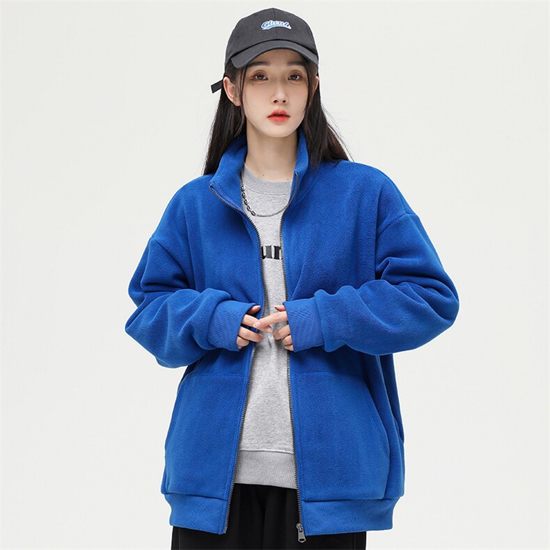 奥粒绒外套基础纯色休闲百搭开衫立领卫衣男女同款EY-3662-P85图片