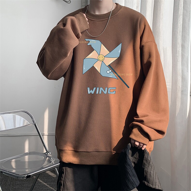圆领卫衣男大码加厚加绒长袖t恤男S6112-P28加绒款-P33,男装卫衣,电商A040