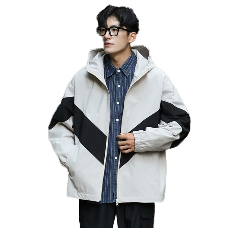 2025新款冲锋衣拼接外套男秋冬季防风防水登山服潮夹克JK3320-P50,男装夹克,星座1105-2