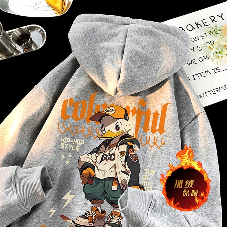龙年卫衣冬季美式加绒加厚卫衣外套DL1727常规特P35加绒特40,男装卫衣,电商A486