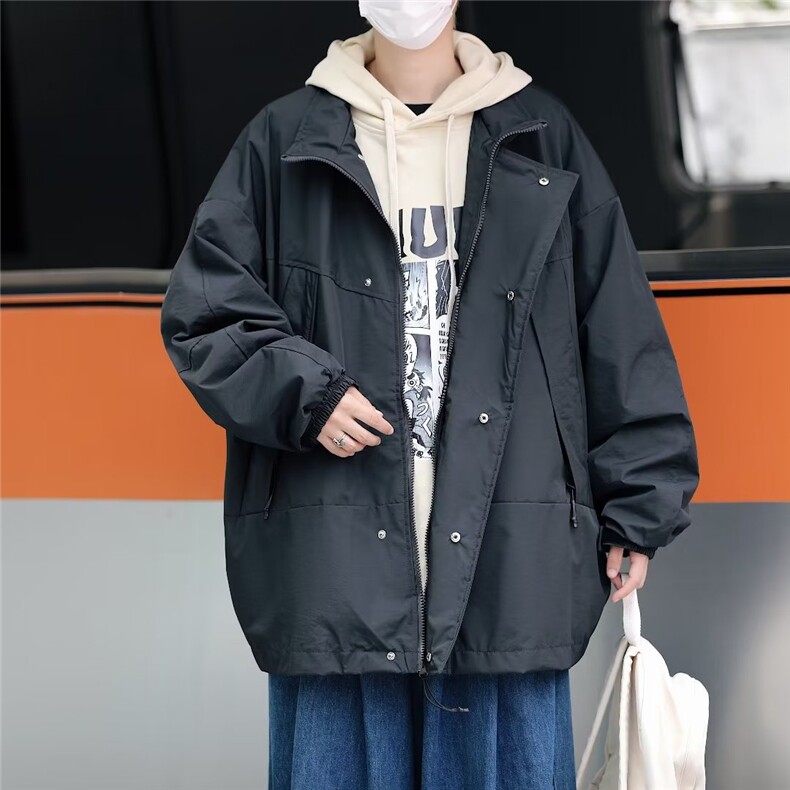 hiphop高街外套高街男日系机能风立领夹克冲锋衣J8073P60,男装夹克,星座1116-2