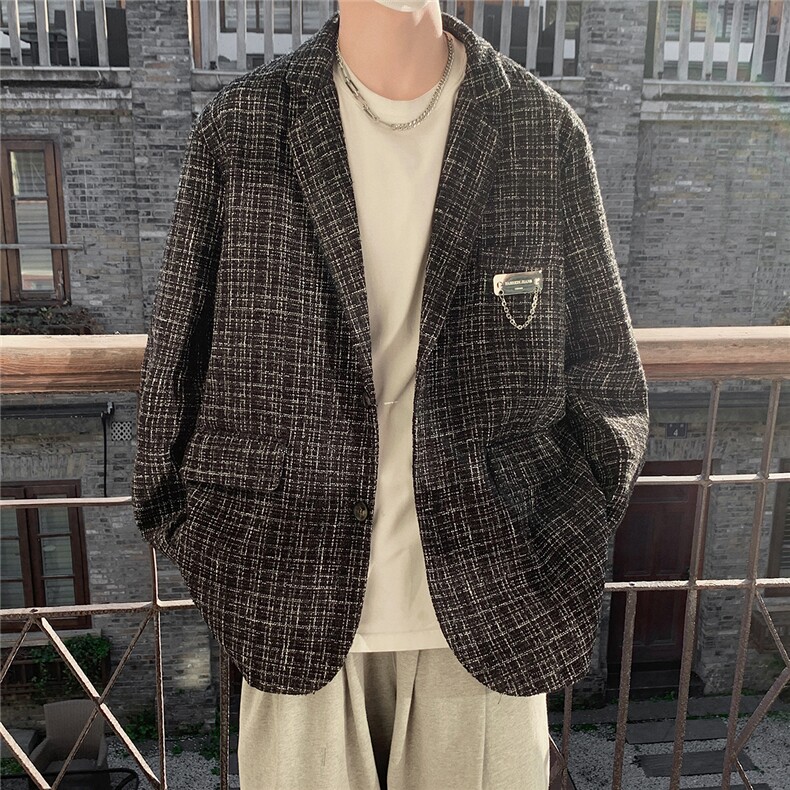 小香风港风西服男休闲大码情侣西装男外套XF8746P95控128，男装西服，星座226-1