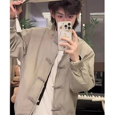 【有货】DJK611-P55春秋新中式复古盘扣百搭潮外套男女工装夹克，男装夹克，星座603-2