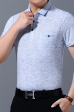爸爸t恤男士短袖夏季中年爷爷男装中老年人冰丝polo衫上衣服夏装，男装T恤，电商B212（原钱塘6029）