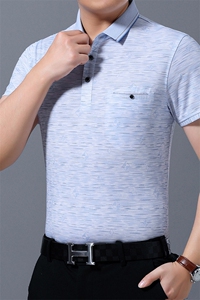 爸爸t恤男士短袖夏季中年爷爷男装中老年人冰丝polo衫上衣服夏装图片