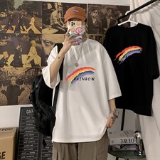 Q111064-P30春夏季七分袖t恤男大码五分袖男短袖中袖，男装T恤，电商A040