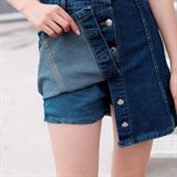 纯色通勤高腰时尚半身裙显瘦修身短裙2021年春季纽扣A型，女装半身裙，奕阳依阁