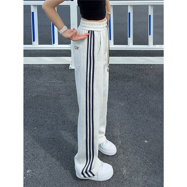 美式三条杠卫裤男秋季裤子直筒运动裤X529-P37,男装休闲裤,星座208-5