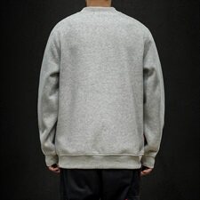 2019冬季新款马切达日系大码宽松休闲纯色加绒加厚卫衣男W656-P50，男装卫衣，电商A001