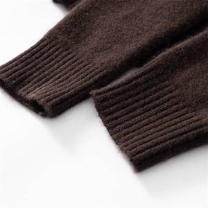 轻奢软糯2025秋冬新款山羊绒衫女圆领提花猫咪宽松针织毛衣打底衫图片