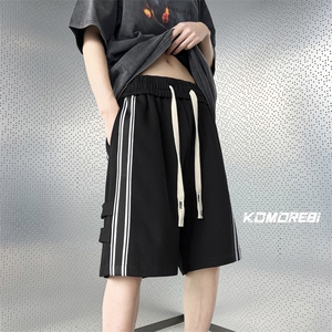抖音品质夏季织带扣子休闲短裤五分裤313A-1-NK101-P45控58图片