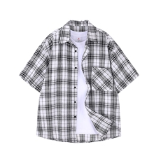 格子短袖袖衬衫深度库存当天配齐跑量款DS-C323-1-CS808-TP28，男装衬衫，电商C323-1