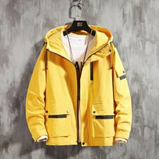 2021春秋季新日系水泥墙大码男工装大口袋连帽外套夹克J980-P75，男装夹克，电商A001