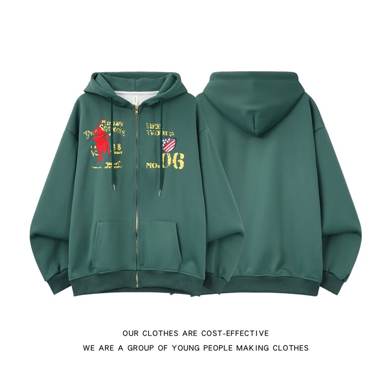 新款休闲宽松工连帽卫衣外套秋季小众设计上衣潮流,女装短外套,星座1018A