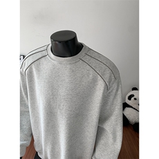 圆领卫衣男春秋cleanfit潮牌美式衣服宽松正肩25XW99621特批32，男装卫衣，电商A042